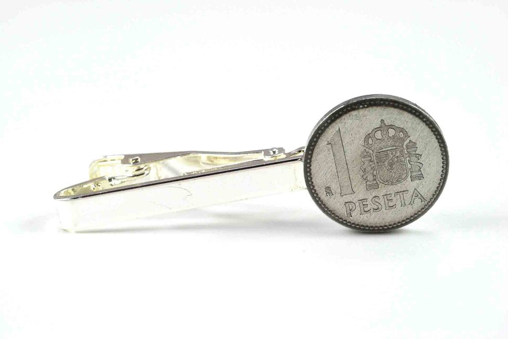 Pasador de Corbata Peseta 1987 Aluminio