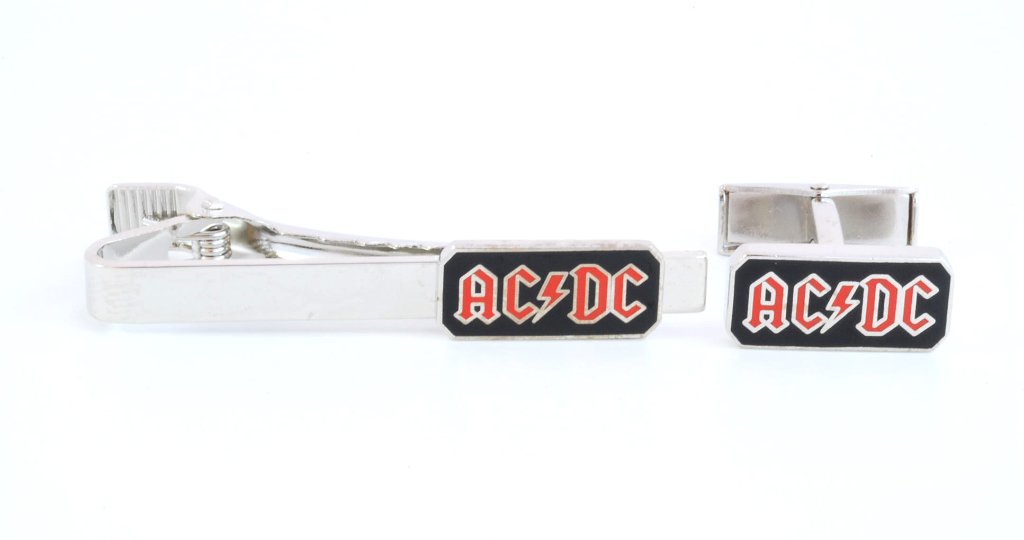 Pasador de corbata y Gemelos de camisa grupo AC DC