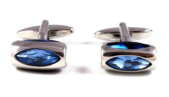 Gemelos Wedding Steel Crystal Blue