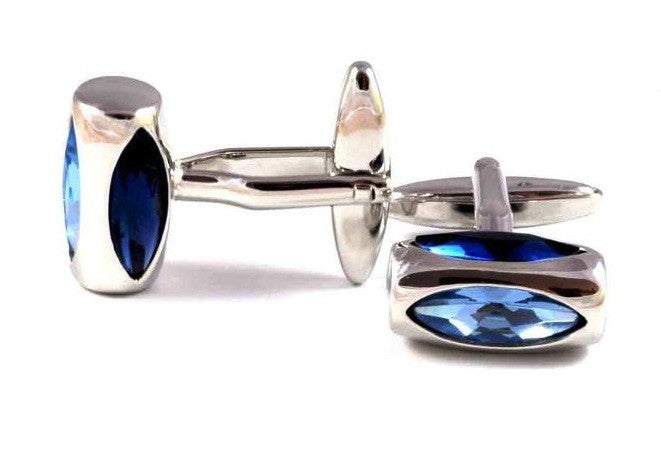 Gemelos Wedding Steel Crystal Blue