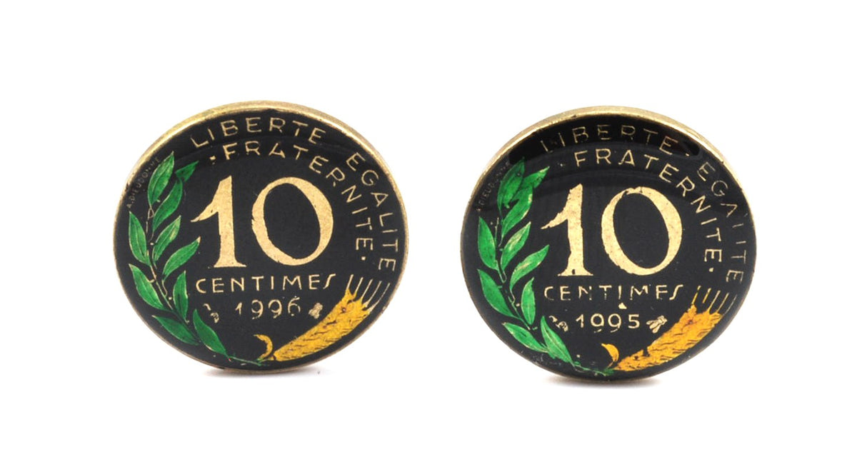 Gemelos Moneda 10 céntimos Franceses