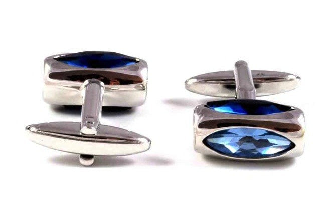 Gemelos Wedding Steel Crystal Blue
