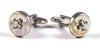 Gemelos Botón Plated Redondo