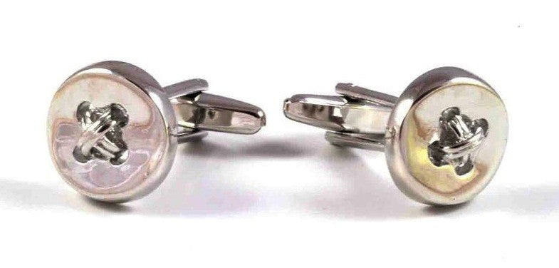 Gemelos Botón Plated Redondo