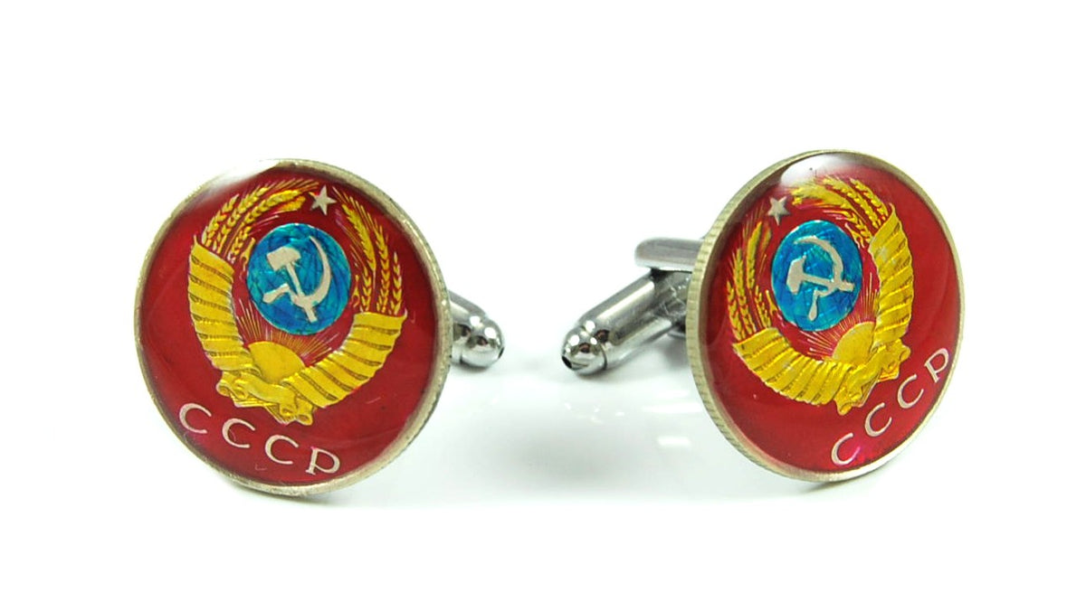 Gemelos para camisa moneda de la URSS 15 Kopeks