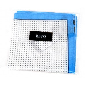Pañuelo de Bolsillo Pocket Square Lino Hugo Boss Dotted White Red