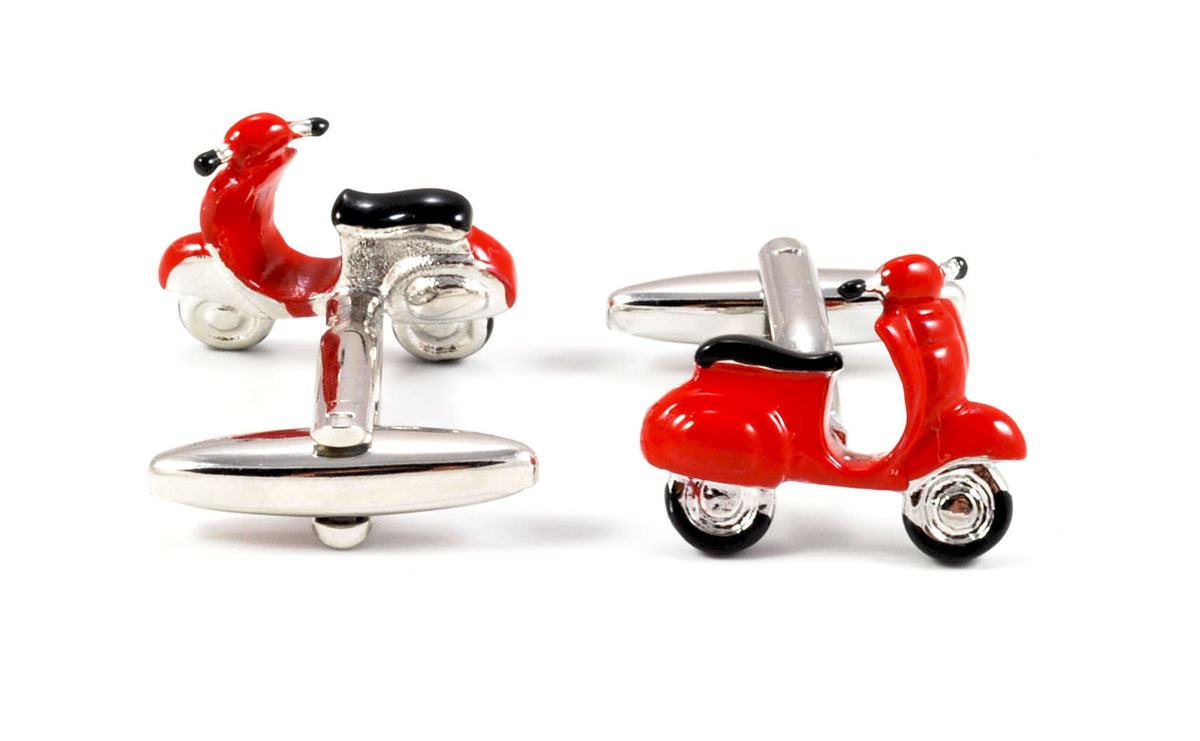 Gemelos para camisa Scooter Vespa Roja