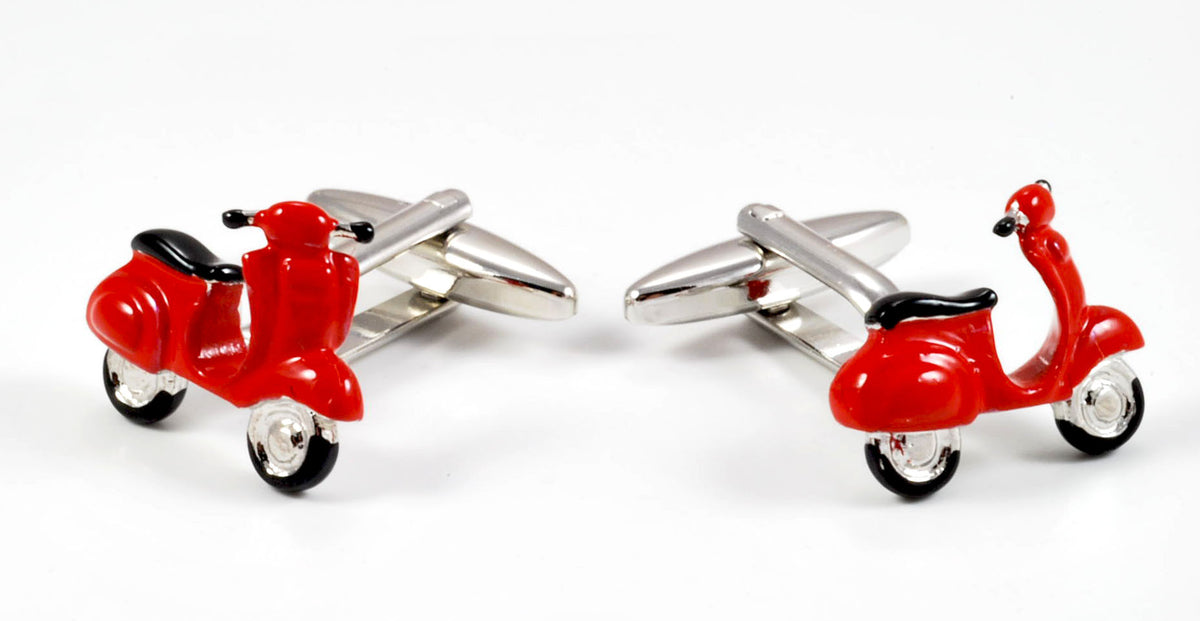 Gemelos para camisa Scooter Vespa Roja