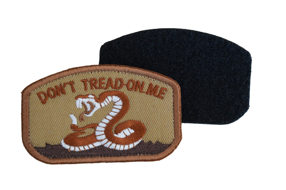 Parche Hook and Loop Dont tread on me- Color Marrón - 78x49mm
