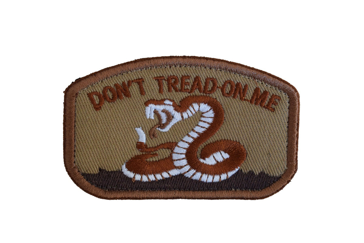 Parche Hook and Loop Dont tread on me- Color Marrón - 78x49mm