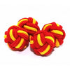 Gemelos Borla Bola Amarillo y Rojo