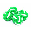 Gemelos Borla Bola Verde y Blanco