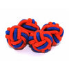 Gemelos Borla Bola Rojo y Azul