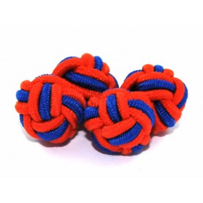 Gemelos Borla Bola Rojo y Azul