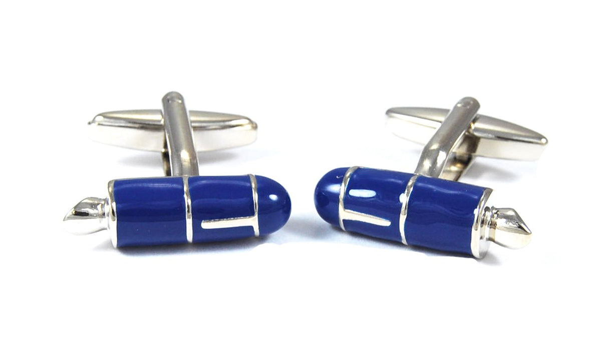 Gemelos Pluma Estilográfica Azul