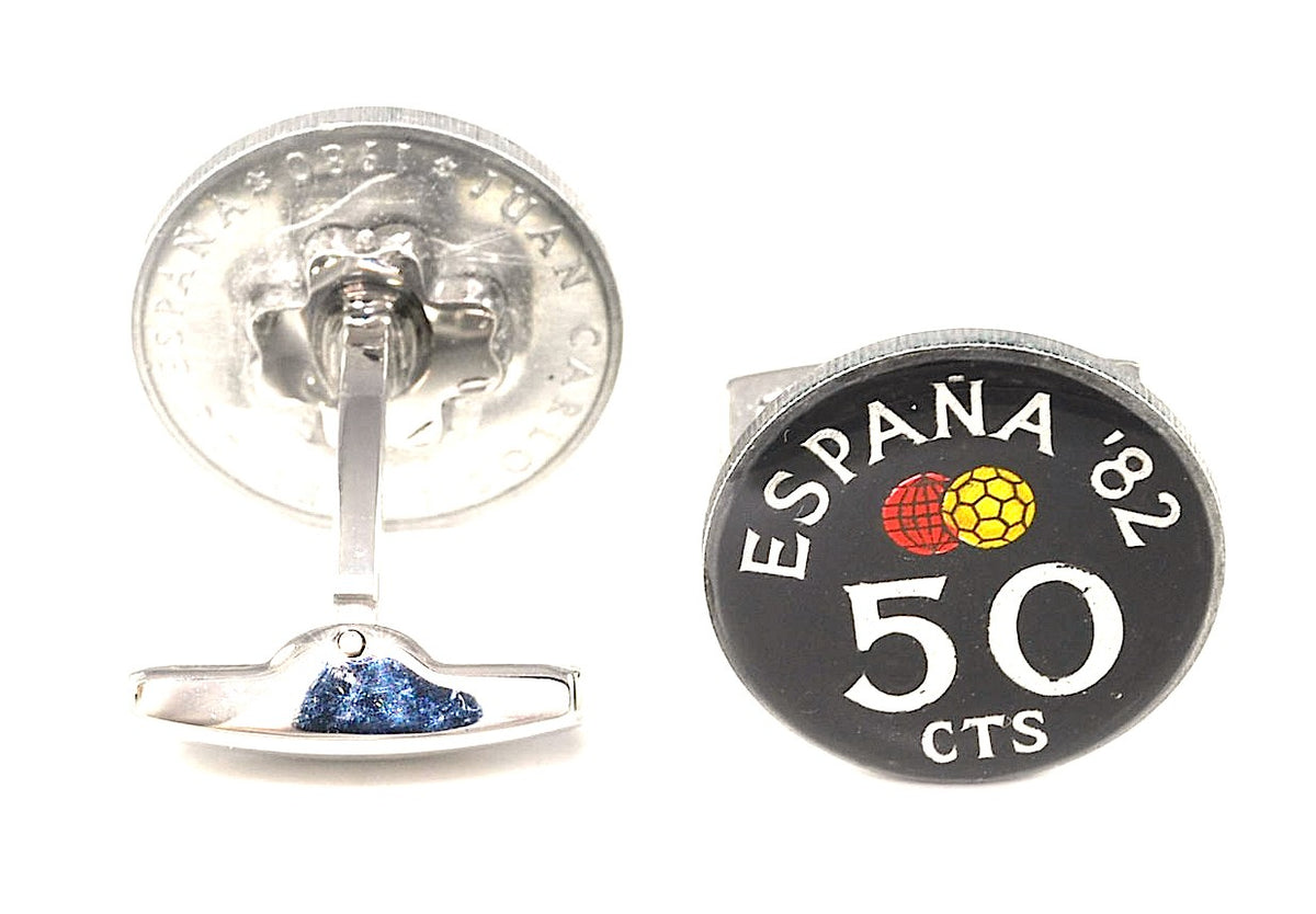 Gemelos monedas de 50 céntimos de Peseta de 1982 Color Negro