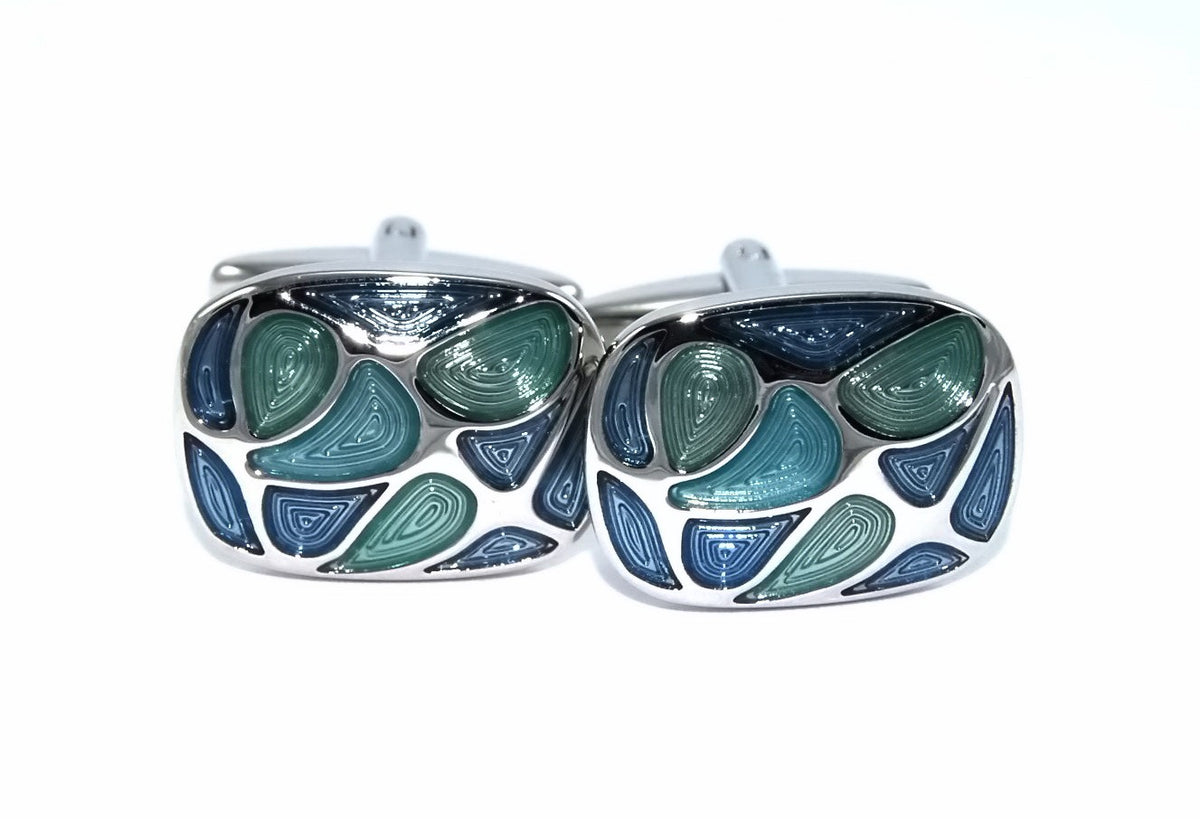 Gemelos Enamel Green and Blue