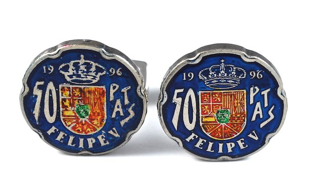 Gemelos Moneda de 50 Pesetas Edición Especial Felipe V