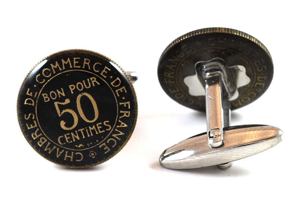 Gemelos Moneda 50 Centimos de Franco Francia 1922-25