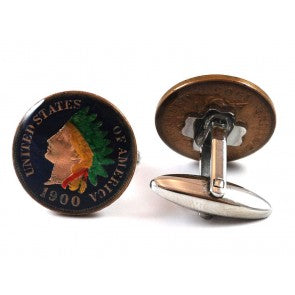 Gemelos para camisa Replica Moneda One Cent USA Indian Head