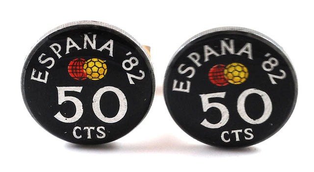 Gemelos monedas de 50 céntimos de Peseta de 1982 Color Negro
