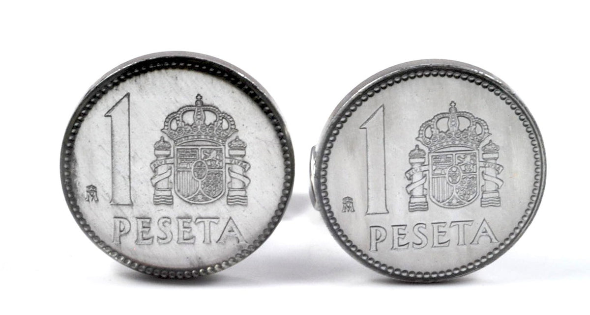 Gemelos Peseta Escudo Aluminio