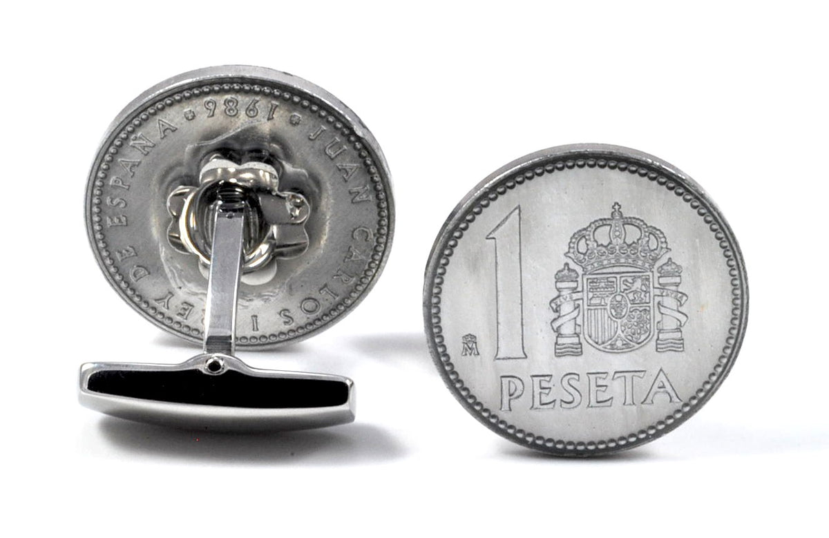 Gemelos Peseta Escudo Aluminio