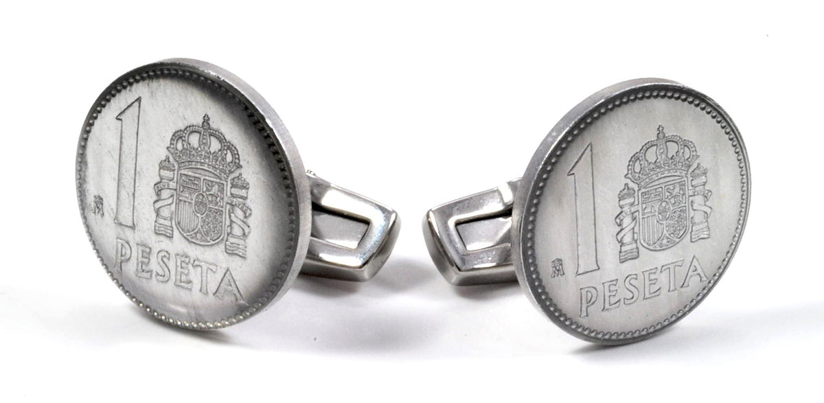 Gemelos Peseta Escudo Aluminio