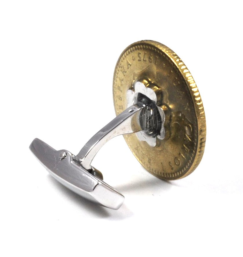 Gemelos para camisa de Moneda Peseta Rubia