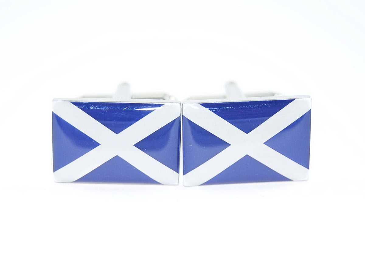 Gemelos  de Bandera Escocia San Andres Rectangular