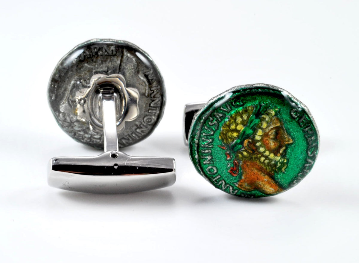 Gemelos replica moneda Marco Aurelio