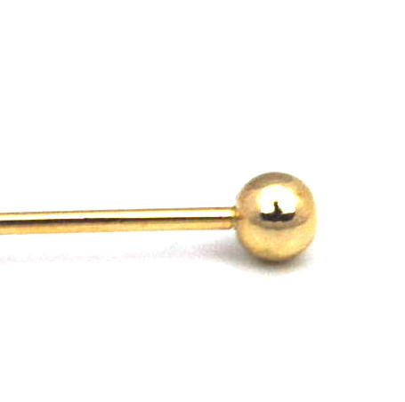 Collar Bar Alfiler de Cuello Gold Rounded End Model II
