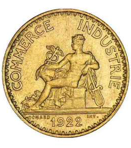 Gemelos Moneda 50 Centimos de Franco Francia 1922-25