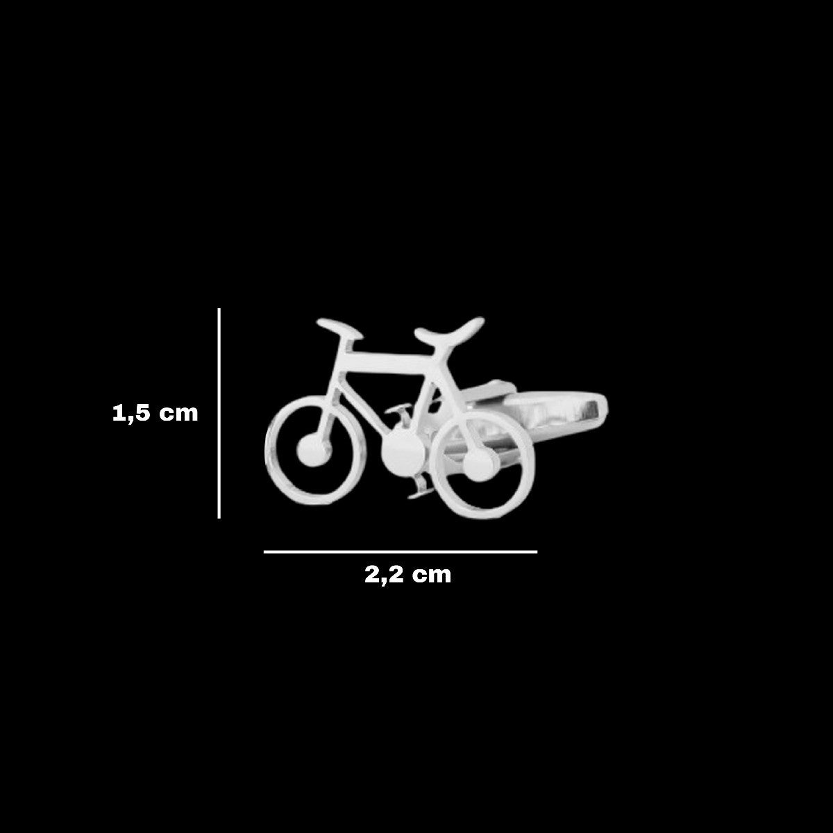 Gemelos para Camisa Bicicleta Inox 22x15 mm