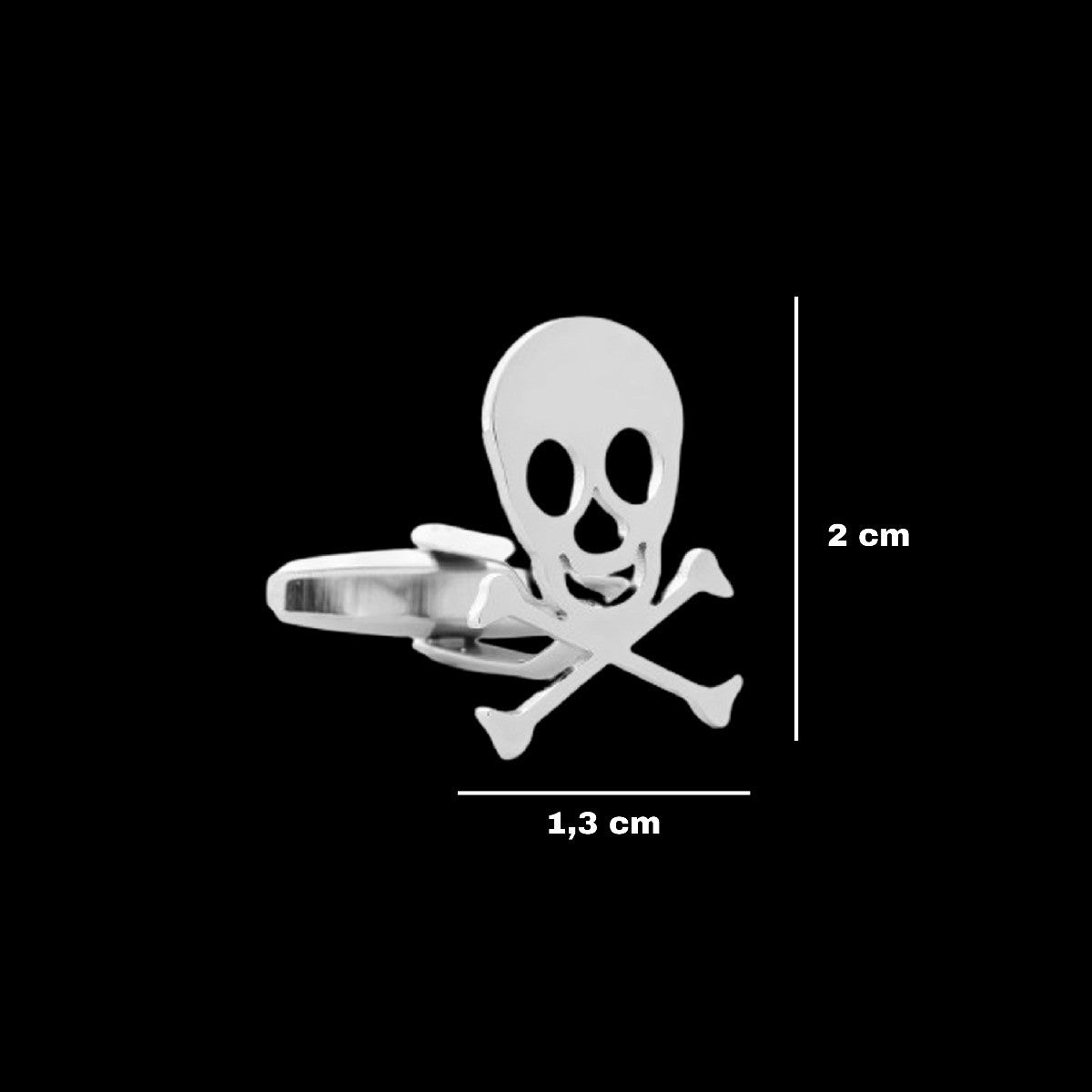 Gemelos para Camisa Calavera Inox 20 mm