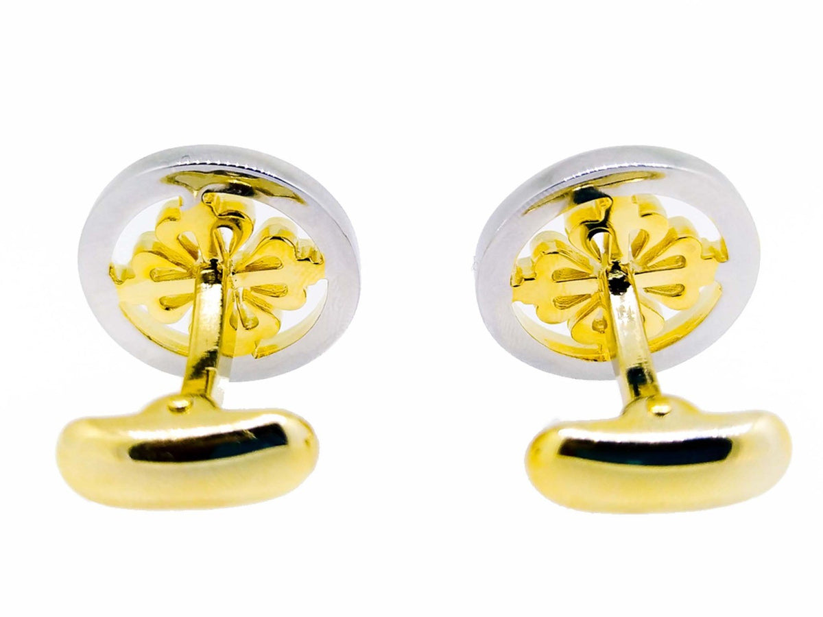 Gemelos de la Cruz de Alcántara en Dorado con detalles en Plateado - 20mm