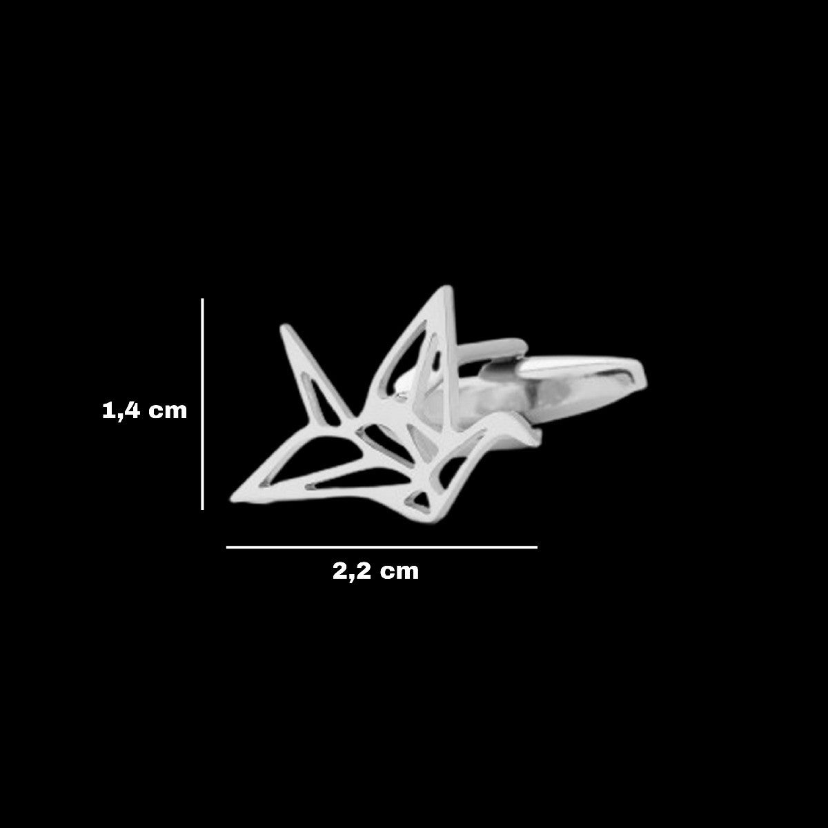 Gemelos para Camisa Cisne Origami Inox 20 mm