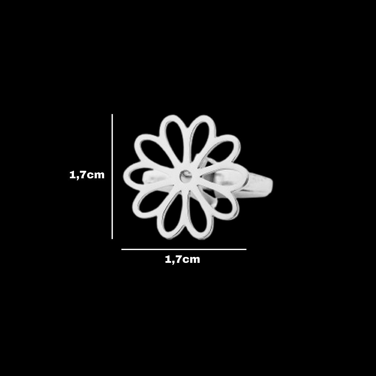 Gemelos para Camisa Margarita Diseño Inox 17 mm