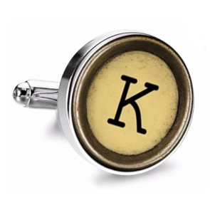 Gemelo de Camisa Magglass Boton de Maquina de Escribir Letra Letter K Mod 2 Medio Par