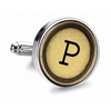 Gemelo de Camisa Magglass Boton de Maquina de Escribir Letra Letter P Mod 2 Medio Par