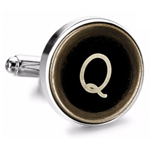 Gemelo de Camisa Magglass Boton de Maquina de Escribir Letra Letter Q Medio Par