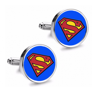Gemelos de Camisa Magglass Superman Original Logo Borde Negro
