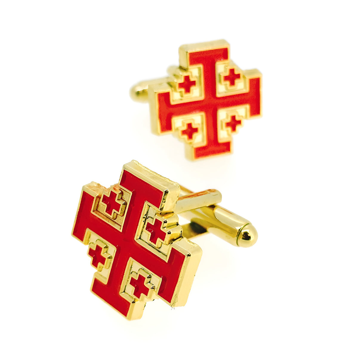 Gemelos del Santo Sepulcro de Jerusalén 18x18 mm Dorado