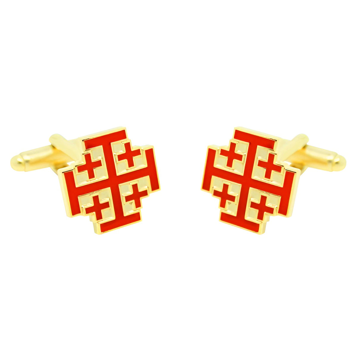 Gemelos del Santo Sepulcro de Jerusalén 18x18 mm Dorado