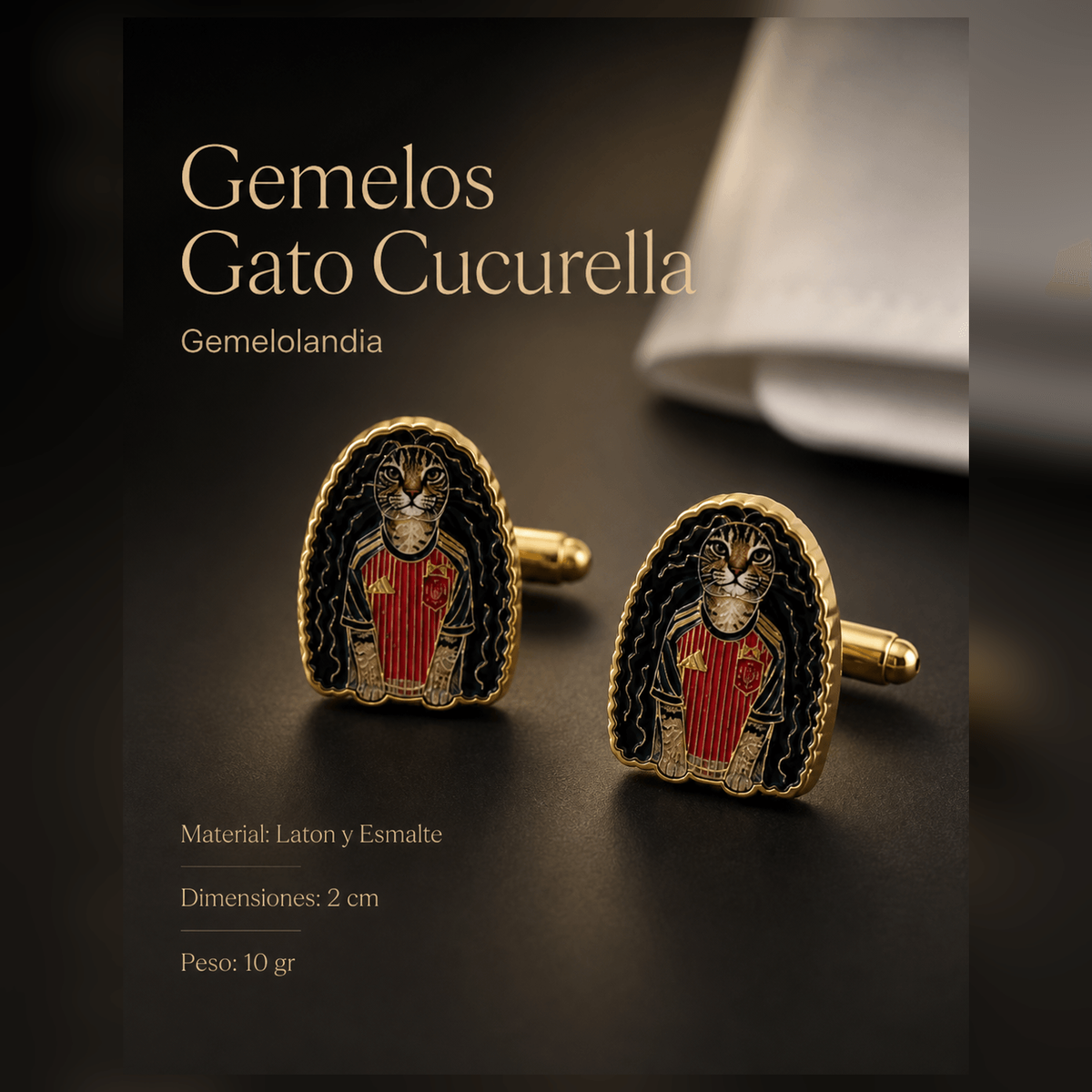 Gemelos para Camisa Gato Cucurella