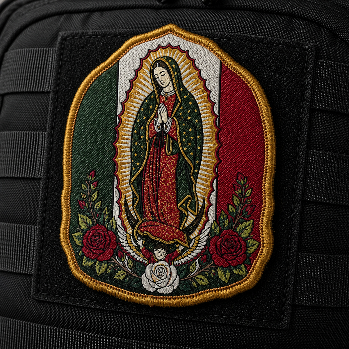 Parche Virgen de Guadalupe Mexico Hook and Loop 8 x 10 cm