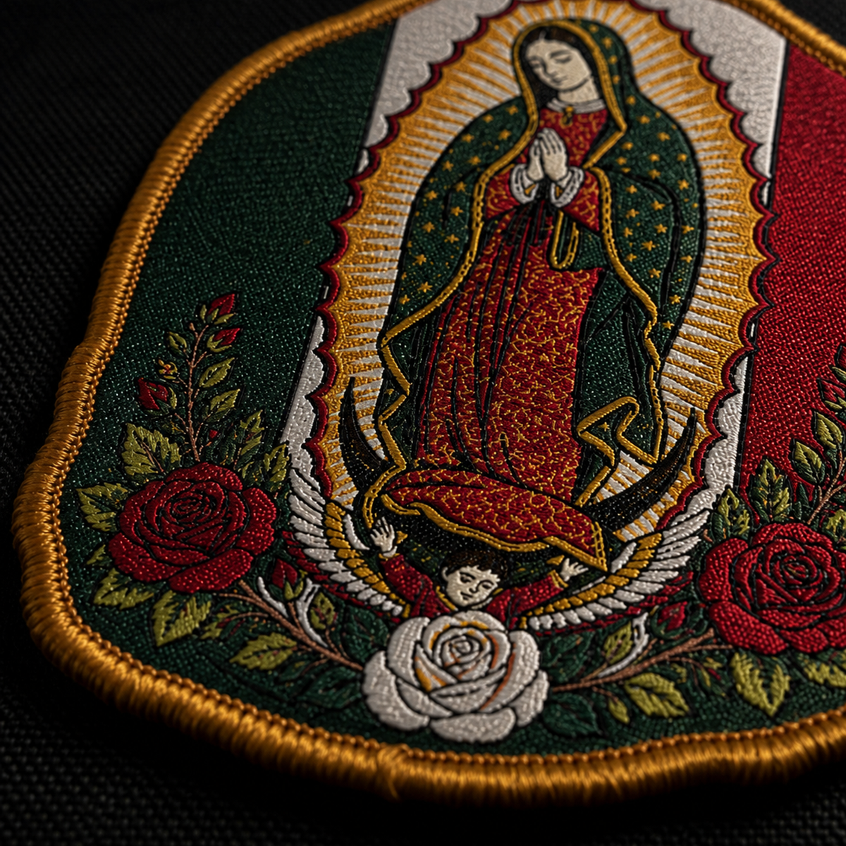 Parche Virgen de Guadalupe Mexico Hook and Loop 8 x 10 cm