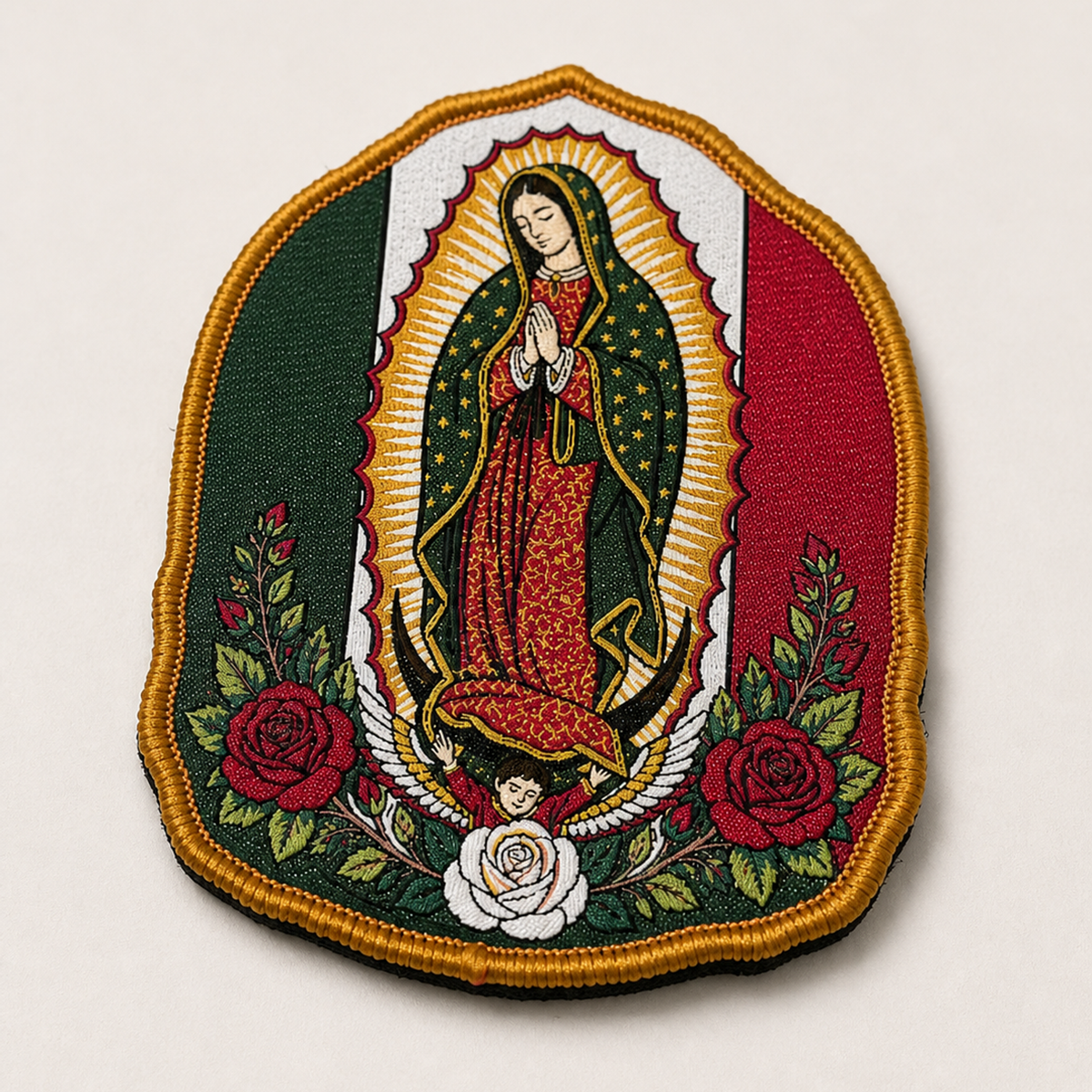 Parche Virgen de Guadalupe Mexico Hook and Loop 8 x 10 cm