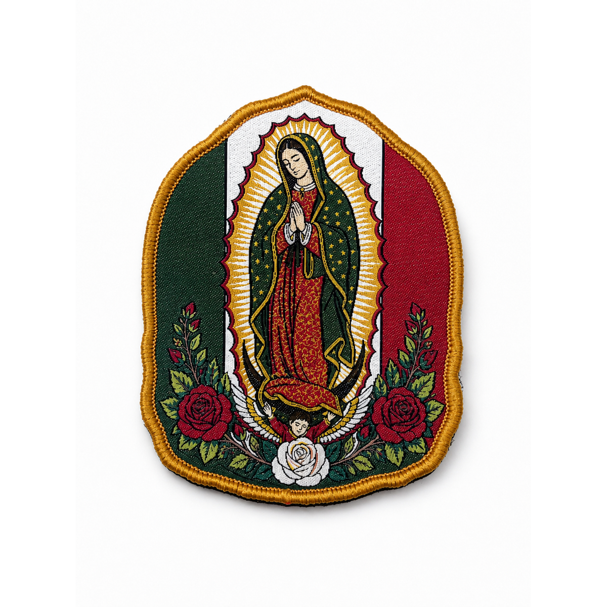 Parche Virgen de Guadalupe Mexico Hook and Loop 8 x 10 cm
