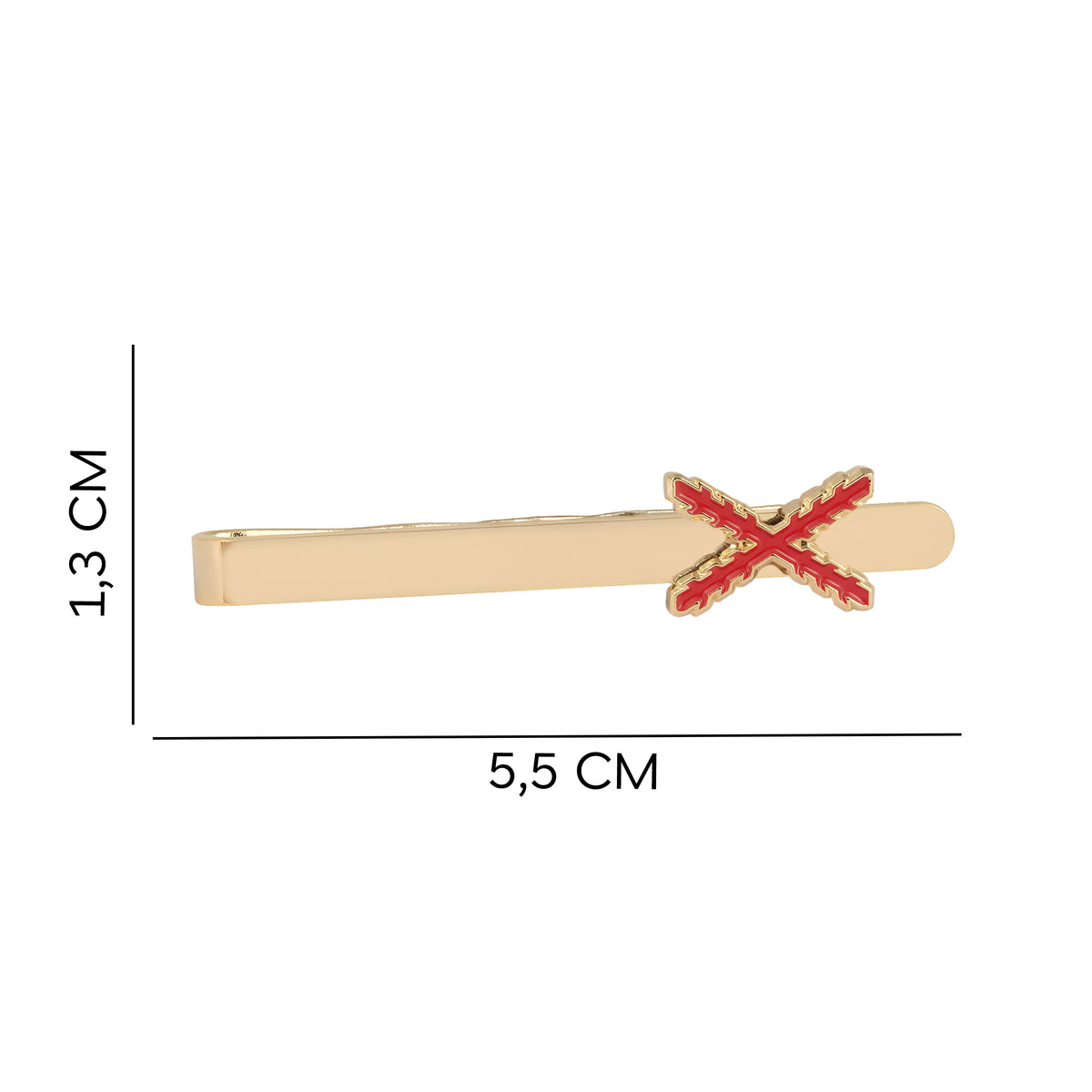 Pasador de corbata Aspa de Borgoña Cruz de San Andres